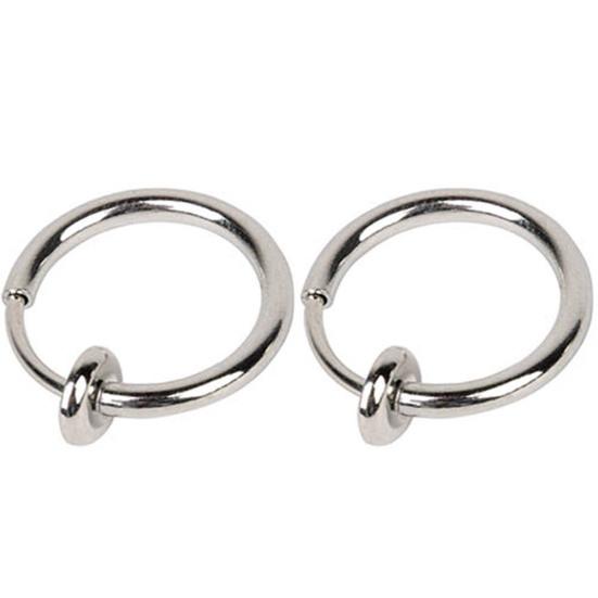 Spring Nose Septum Ring Earrings Two False Clips Non-Perforated Jewelry For Men And Women
