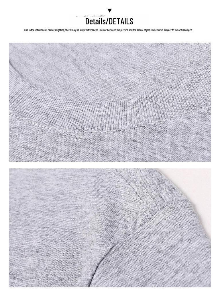 Men's Slim Fit Short-Sleeve Solid Color T-Shirt, 100% Cotton, 220g, Breathable and Trendy