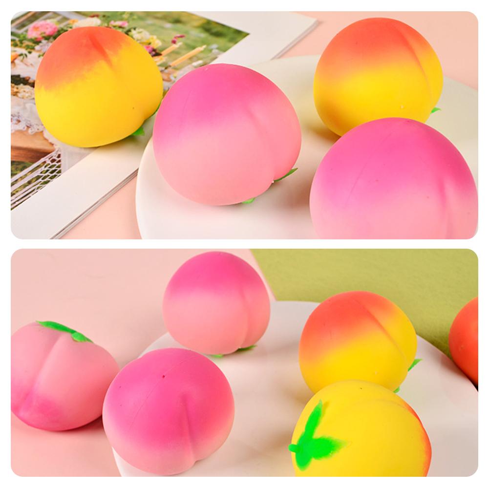 Fidget Toy Cartoon Pfirsich PU Squishy Langsam aufsteigend Stressabbau Kawaii Kinder Squishies Spielzeug Frucht Quetschbälle Geschenk für Kinder