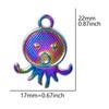 6Pcs Marine Organism Rainbow Colored Octopus Shark Charms For Jewelry Making Supplies Diy Keychain Earrings Accessories Pendants