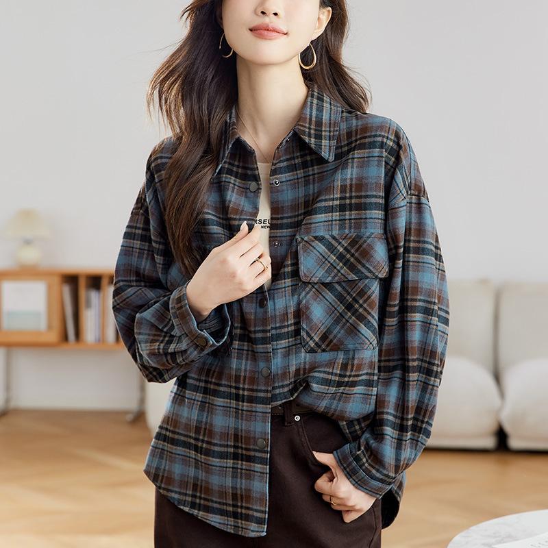 

Женская одежда с длинным рукавом на весну и осень, новый стиль, гонконгский стиль, ретро, многослойная внутренняя рубашка XXL