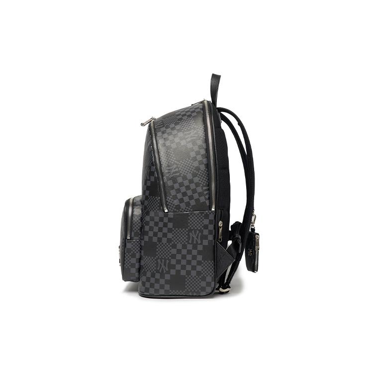 New MLB Polyurethane Backpack Unisex Black Gold 3ABKM032N-50BKS