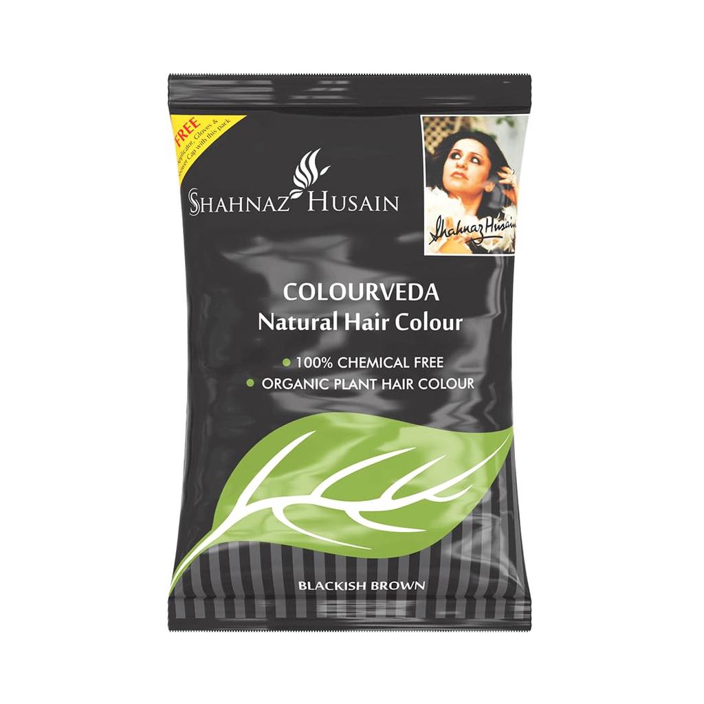 Shahnaz Husain Color Veda Natural Hair Color Black Herbal Hair Dye 100 G Plant Based Long Lasting Shine Soft Finish