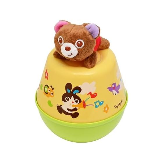 Toy Royal Bear Healing Poron (Baby Toy/Okiagari Spill) Doll Toy (Removable Rattle/Hand Washable) Baby Chime Sound