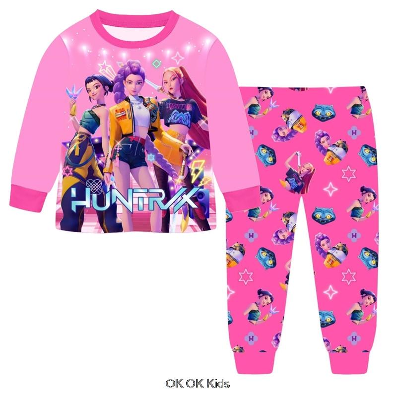 Kinderkleding Sets Jongens Nachtkleding Lange Mouw Broek Kleding Zachte Pyjama Set Kinderen Meisjes Pyjama 1-10J kids 110 blue