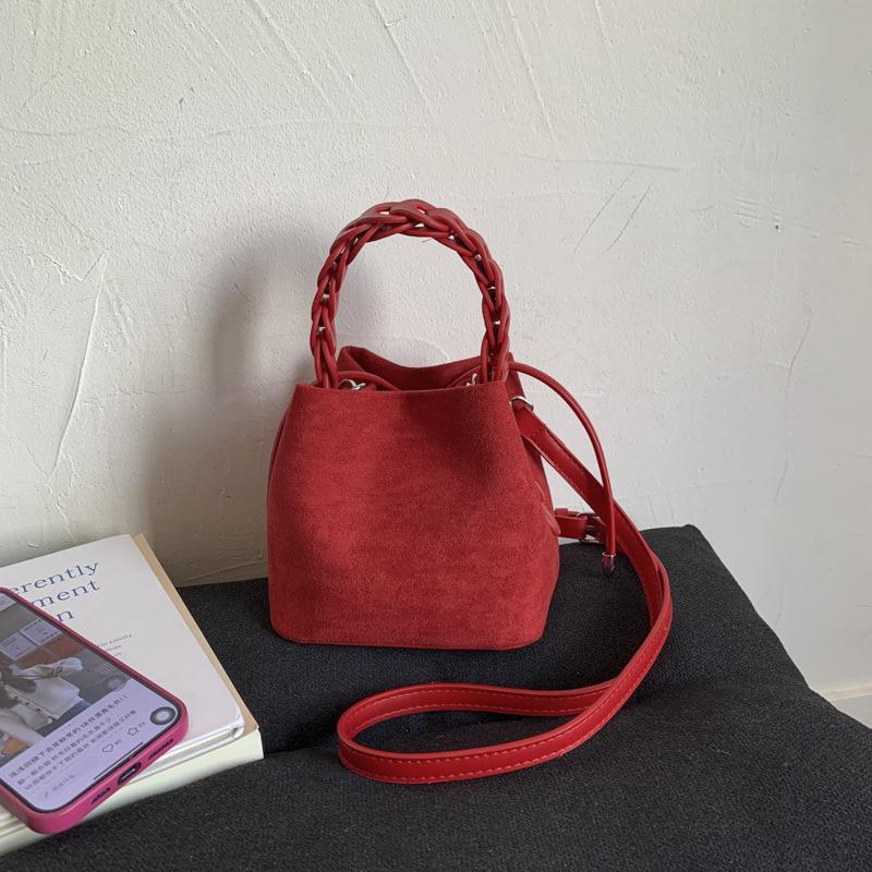 Premium retro bucket bag women's casual messenger bag mini handbag