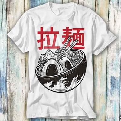 The Great Wave Off Kanagawa Kawaii Japanese Anime Skeleton Ramen T Shirt Vintage Retro Cool Gift Unisex Cartoon Anime Top Tee 900