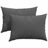 Sofa Cushions 2 Pieces Dark Grey 70 X 50 Cm Corduroy Fabric