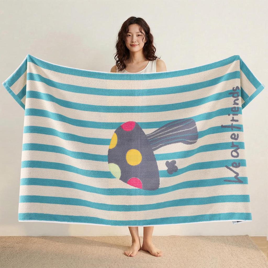 100% Cotton Cartoon Beach Towels - Extra Large, Thick & Absorbent, Suitable for Children, Maternity & Baby Use