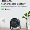 100 Speed Smart Electric Fan Bladeless Fan USB Charging Desktop Silent Wall Mounted Air Conditioner Table Fan For Office Camping