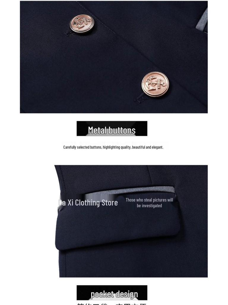 Unisex College-Style JK Uniform: Pleated Skirt & Suit Set