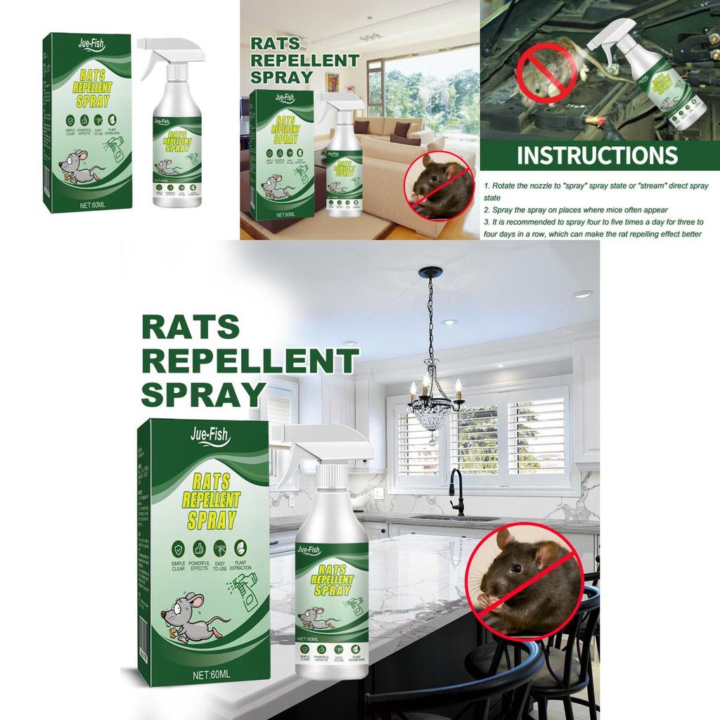 Spray all'Olio Essenziale di Menta Naturale per Repellente per Topi e Controllo Roditori
