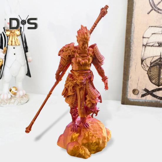 Drukowana w 3D figurka Wukonga, Wielcy Mędrcy Równiący się Niebu, Figurka Rzeźba, Model Króla Małp, Dekoracja na Pulpit, Peryferia do Gier