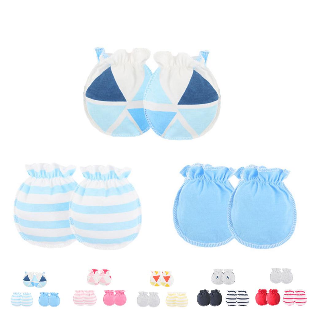 3 Pair Baby Gloves Anti Scratch Face Hand Guards Protection Soft Newborn Mittens