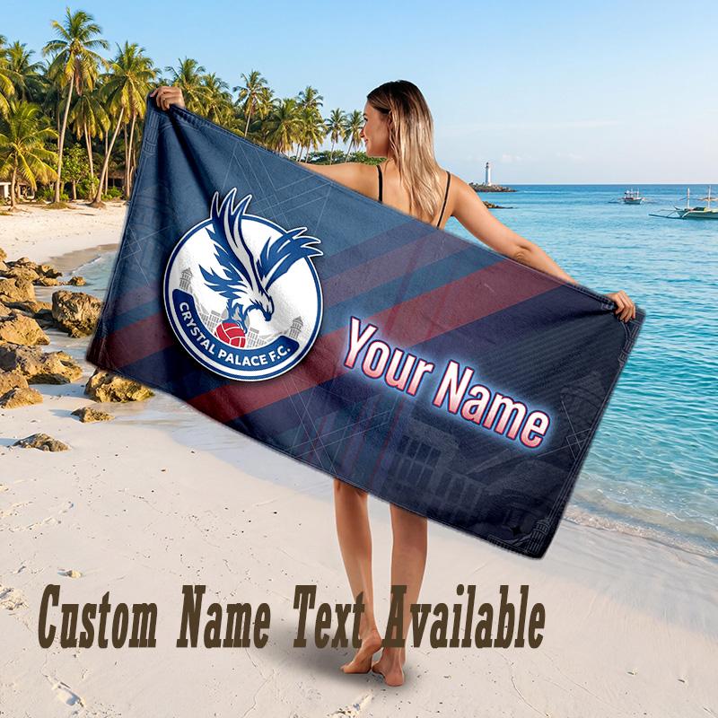 Crystal Palace Design Beach Towel Custom Text Large Towel for Beach Vacation
