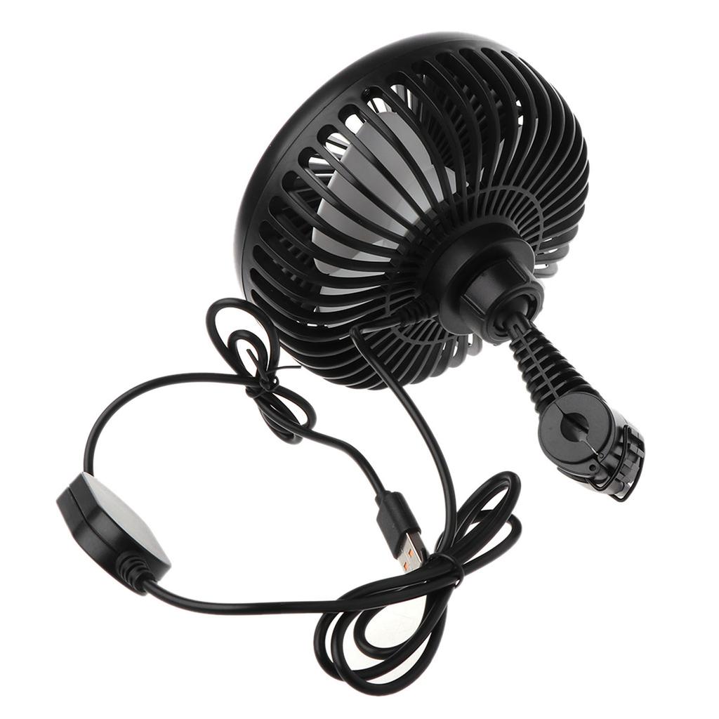 USB Car Fan Suction Cup Car for Seat Back Single for Head Car Fan 5V Universal Large Wind Three Speed Control USB Car Fa