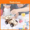 Stem Pädagogisches DIY Holz 4WD Rennwagen Wissenschaftsexperiment Spielzeug für Kinder Handgefertigter Zusammenbau