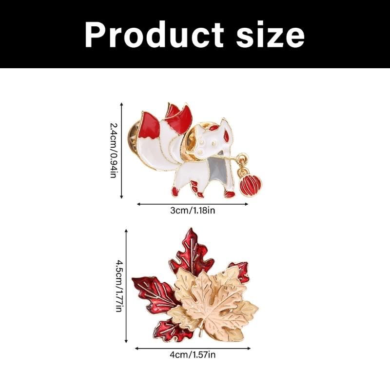Intricate Carving Animal Maple Leaf Badge Multipurpose Brooch Wearable Jewelry Fashion Laple Pin For Daily Outfits