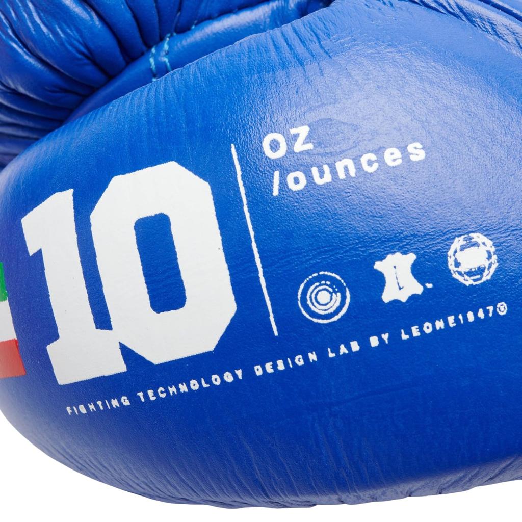 LEONE 1947 Boxing Gloves Unisex SHOCK PLUS Cowhide Outer Horse Hair Pad Laced Type Blue GN102L [ ] 100% 50% (8oz) [Genuine Product]