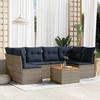 VidaXL Garden Lounge Set with Cushions 7 Pcs, Patio Sofas, Furniture Set, Outdoor Terrace Furniture, Grey 3255893