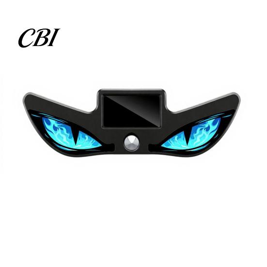 Energy Saving Car Decorations LED Warning Light with Animated Devil Eyes Shape, Solar Powered/Type-C Eye Led Accessories Charging Windshield
