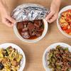 Plastic Wrap Stretchable Food Covers Flexible Lids for Bowls Plates Pots Containers Heat Retaining Freshness Preserver for Kitchen Parties Meal Prep