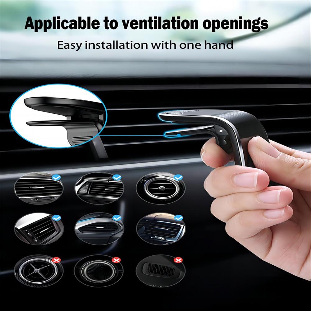 Car Phone Mount Auto Vent Mount Magnetic Phone Holder Universal Smartphone Car Mount Mobile Phone Stand For Safe Driving
