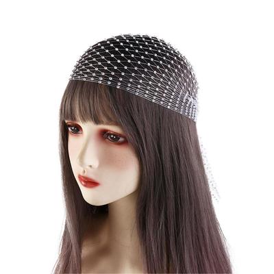 Out Bohemian Sommer Bandana Netz Kopfschal Mütze Bling Turban Strass Stirnband Damen Haartuch