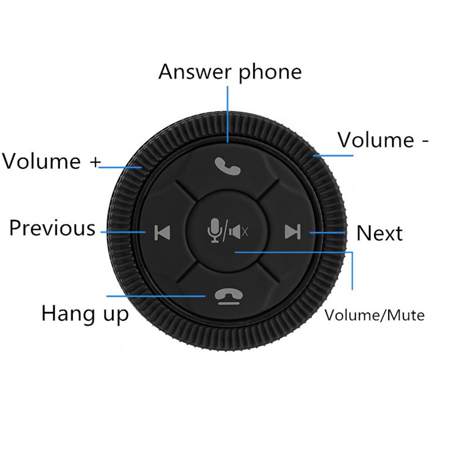 Universal 7-Key LED Bluetooth Hands Free Car Wireless  Steering Wheel Control Bu
