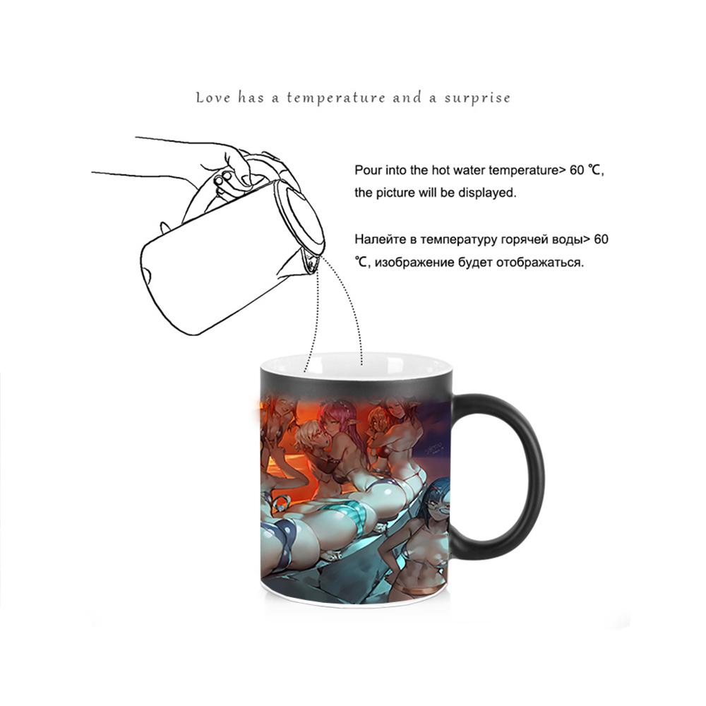 Kreativní krása Koupání Kouzelný hrnek BSKT-215 Odbarvení Hrnek na kávu Anime Personalizované dárky Hrnek na zakázku Změna barvy Hrnky Hrnky Hrnky