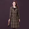 Cappotto scozzese da donna autunno e inverno