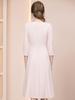 ZhiLi Elegant Spring 2026 A-Line Dress - Unique Three-Quarter Sleeve, Waist-Cinched Design