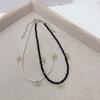 Fashion Elegant Bowknot Charm Necklace Crystal Beaded Clavicle Chain Choker Necklace Statement Jewelry Neck Chain