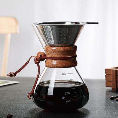 LISM Glass Pour-Over Coffee Pot with Filter