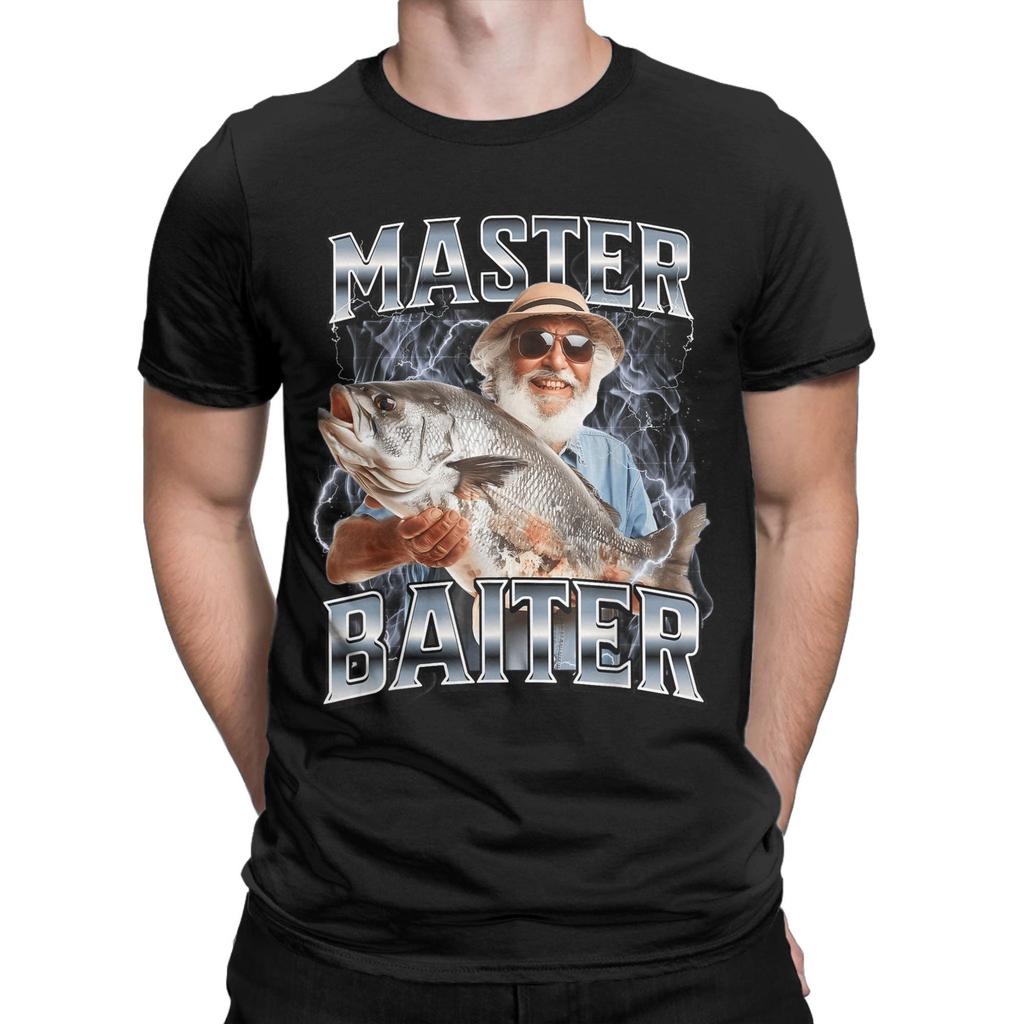Oversized T Shirt Summer Master Baiter Fishing T-Shirts  Cotton Tshirt for Men's Y2K Classic Big Size Short Sleeve Clothes