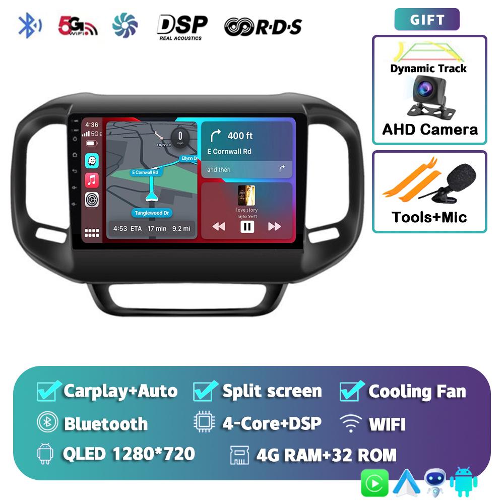 Android 14 Carplay Auto 4G+WIFI Car Radio For FIAT Toro 2017 - 2021 Multimedia Video Player Navigation GPS DSP 360 Camera Stereo