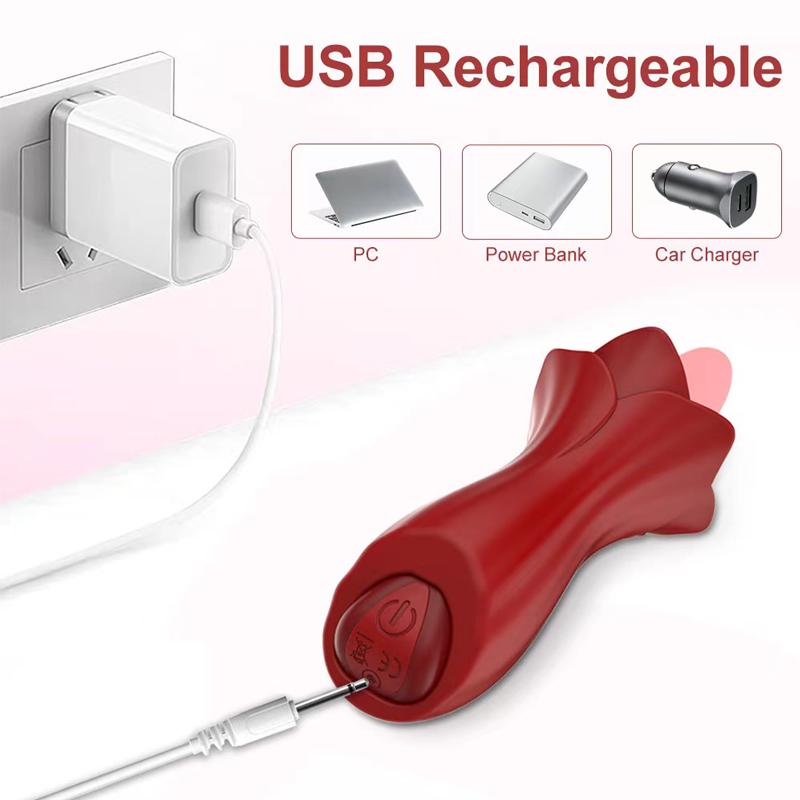 Elektrischer Zungenvibrator G-Punkt Klitorisstimulator Dildo Vaginalmassagegerät Zungenlecken Brustwarzen Anal Erwachsene Sexspielzeug für Frauen