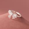925 Silver Bow Adjustable Rings For Women Luxury Quality Jewelry Gift Female Accessories Jewellery