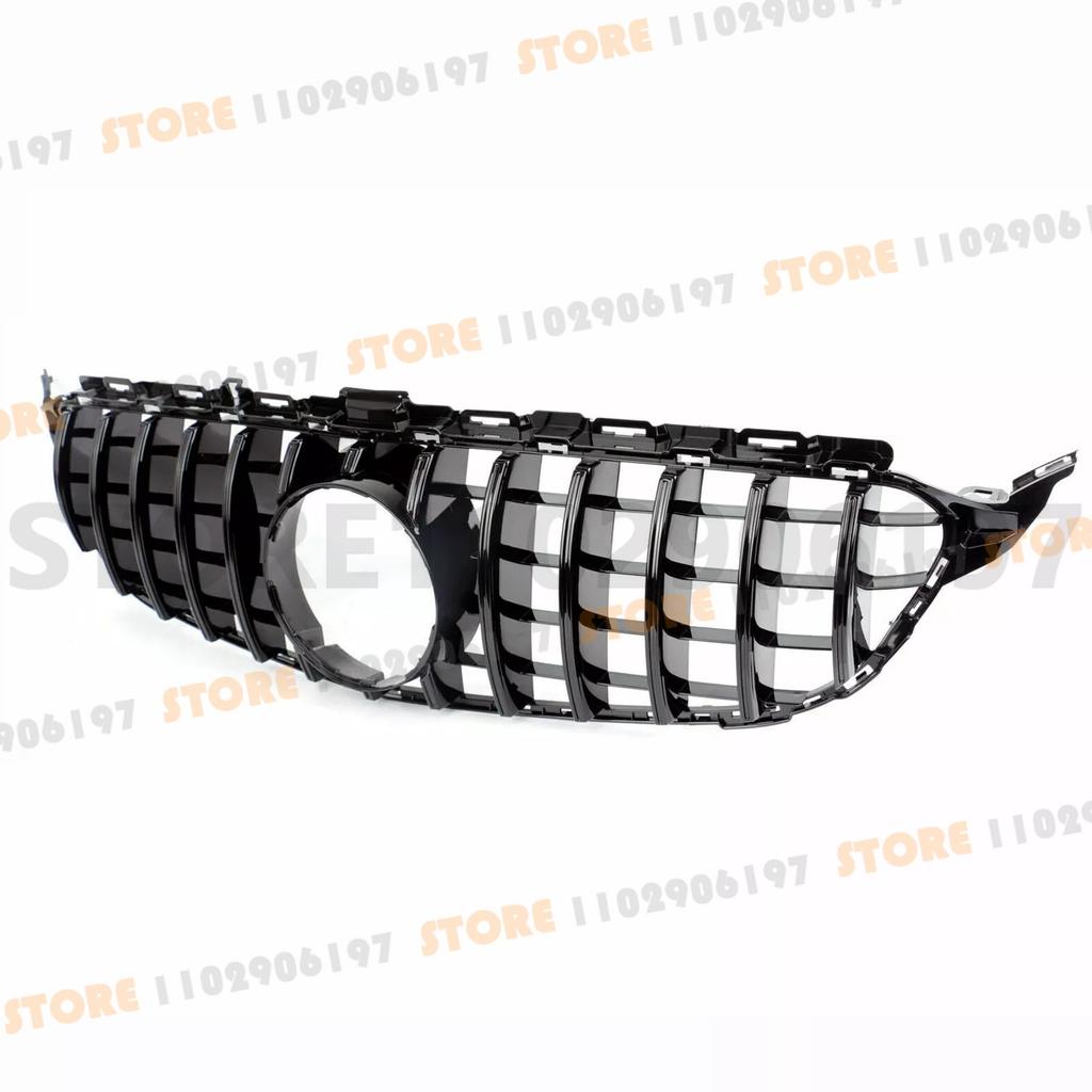 for Mercedes Benz 2015-2018 2019-2021 W205 C-Class C180 C200 C250 C300 C400 GT Front Bumper Grille Hood Grill With Camera Hole