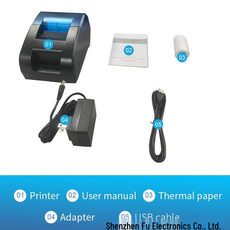 USB/Bluetooth 58mm Thermal Receipt Printer for Portuguese and Spanish Cash Registers