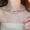 Dopamine Ethnic Retro Beaded Colorful Pearl Choker Necklace - Niche High-End Fashion