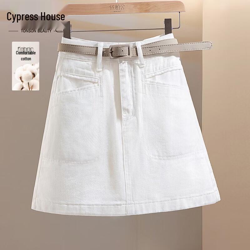 Women s High-Waist Washed A-Line Skirt M