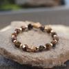 Bohemian Woven Rhombus Cut Tiger's Eye Crystal Bracelet