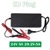 LiFePo4 Charger 12V 24V 5A 10A Car Battery Charger 110-220V Smart Battery Charger 14.6V 29.2V Fast Charger For Car Fast Charging With Alligator Clip