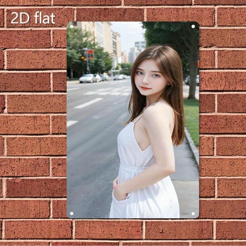 

Metal Photo Frame Wall Art, Elegant Iron Sign for Cafe Home Decor, Minimalist Christmas Gift 20x30cm（7.8x11.8inch）