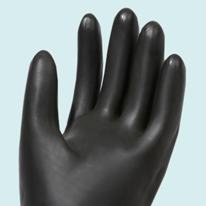 Chemikalienbeständige Gummihandschuhe, wiederverwendbar, strapazierfähig, Sicherheitsarbeitshandschuhe, Schutz vor Säuren und Laugen, rutschfeste Handschuhe, 1 Paar