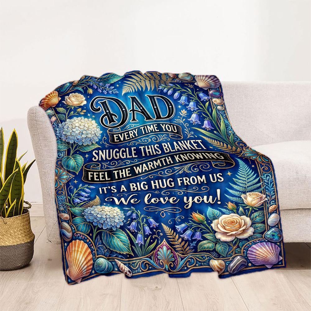 Love You Dad Blanket Blanket Comfortable Great for Bed Livingroom Sofa for All Seasons Warmthful Decor Unique Gift for Family and Friends Camping