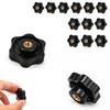 M5 M6 M8 M10 Thumb Knob Nut Hand Tighten Nut Plum Blossom Clamping Handle Knob Jig Plum Thread Mechanical Manual Tighten Star