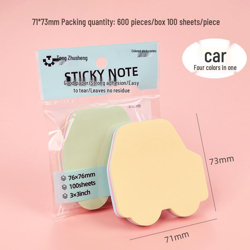 Creative Colorful Heart-shaped Sticky Notes Memo Pad for Students