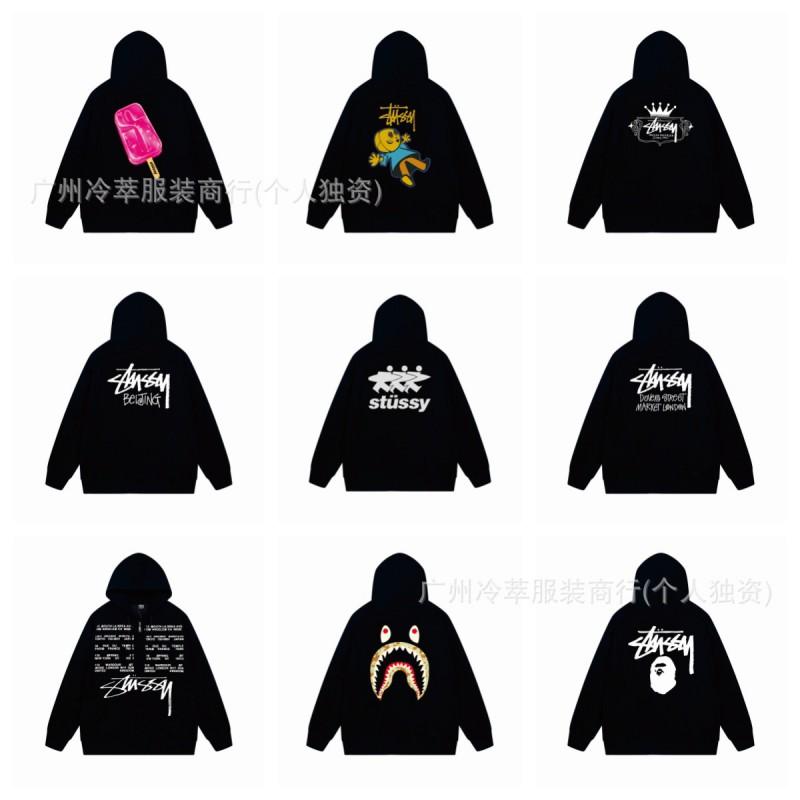 Unisex Mikina s kapucí na zip s fleecovou podšívkou a potiskem písmen Volný střih Bavlna Dlouhý rukáv Pánská Dámská